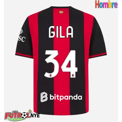 Camiseta AC Milan Mario Gila #34 Primera Equipación 2026-27 manga corta